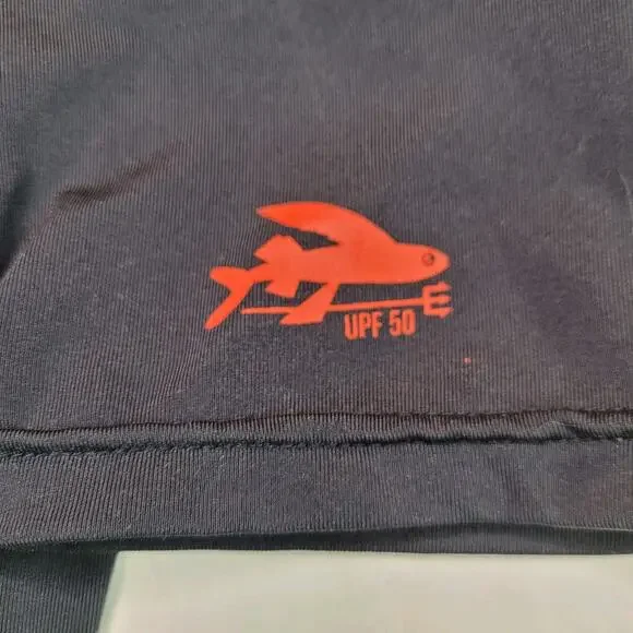 Patagonia Shirt Mens Large Rash Guard Black UPF 50 Short Sleeve Surf Stretch - Picture 5 of 12